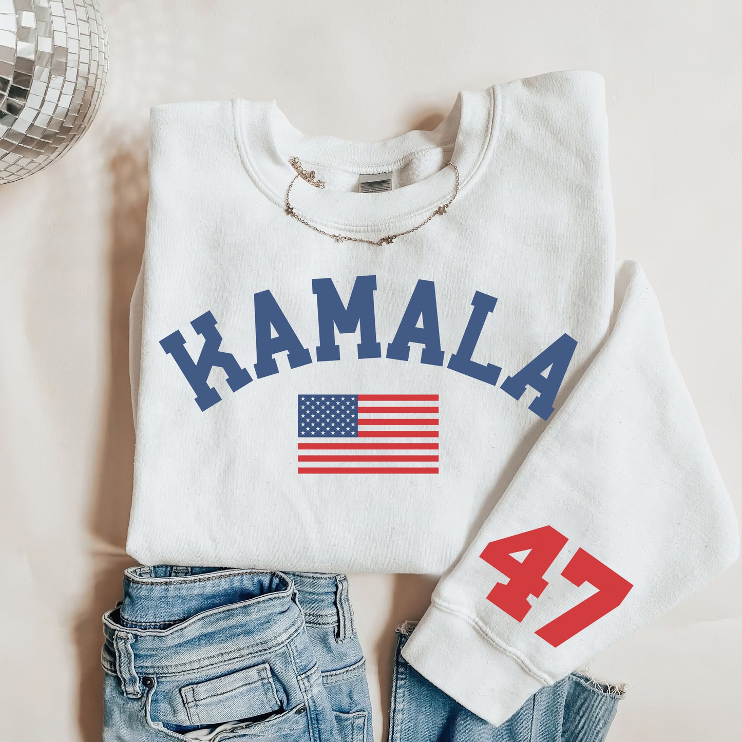 Kamala 47 American Flag Retro College Shirt