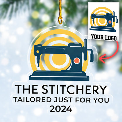 Custom Logo Company Photo Ornament