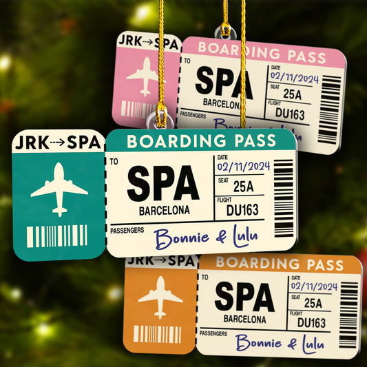 Custom Boarding Pass Ornament