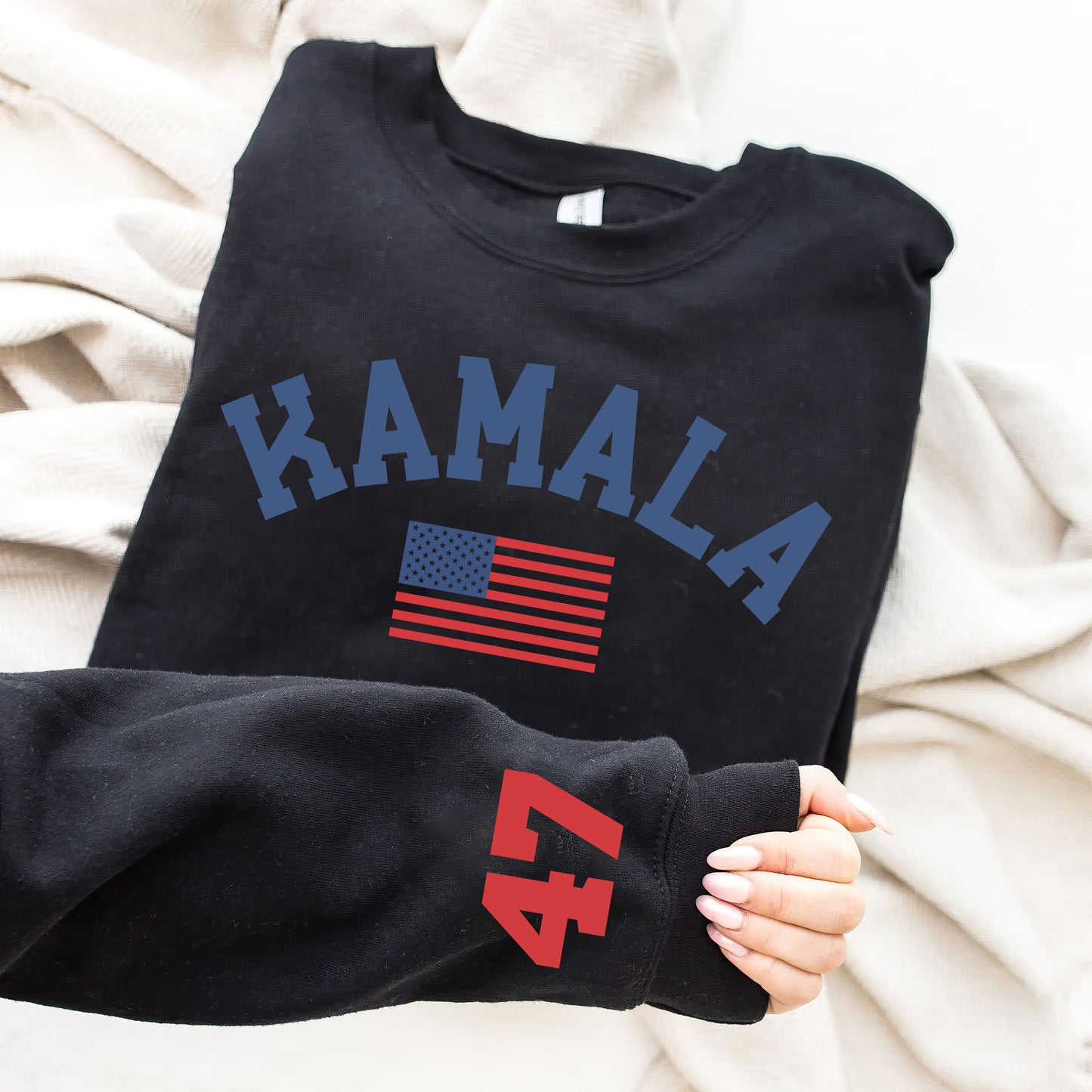 Kamala 47 American Flag Retro College Shirt