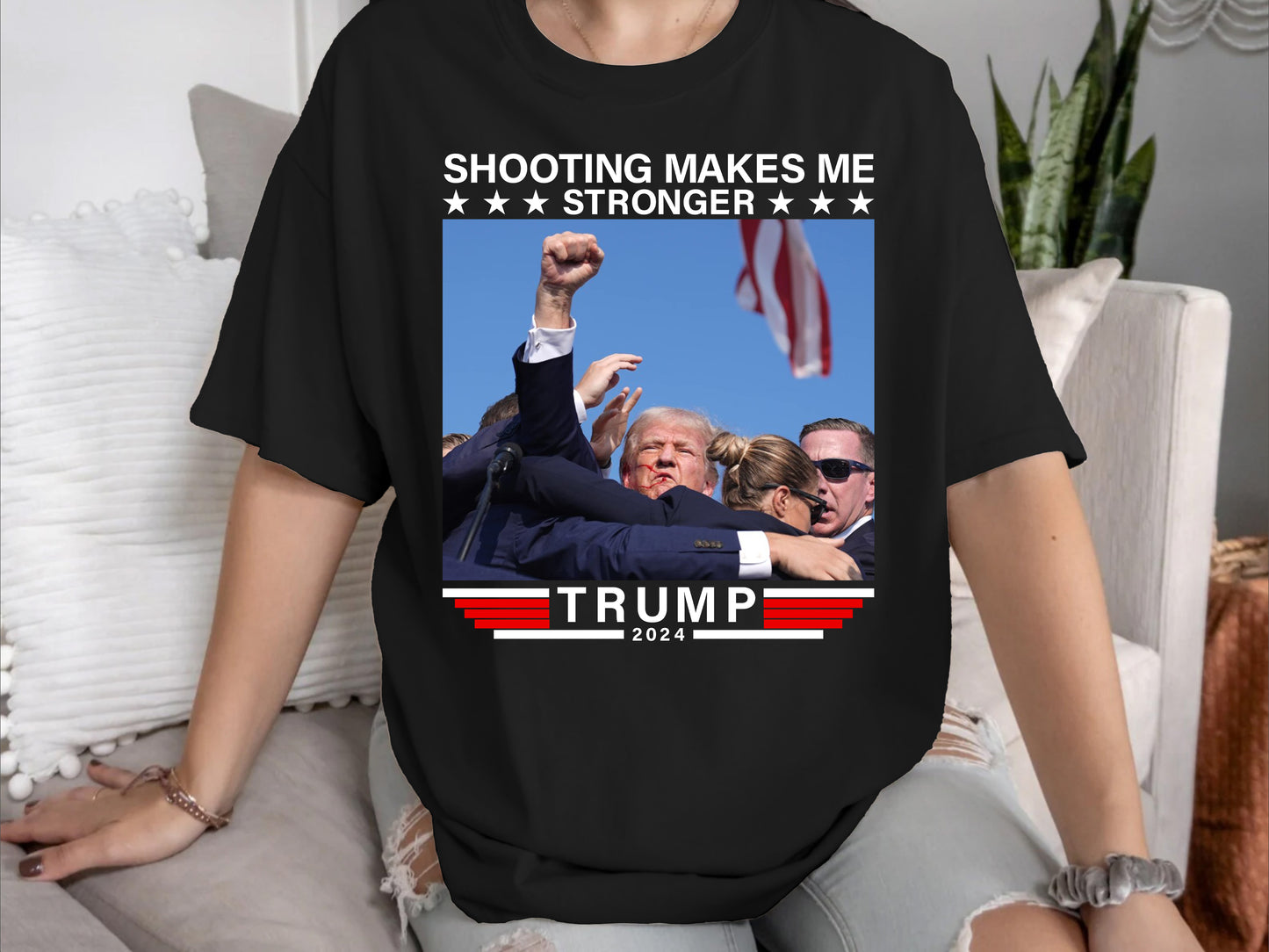 Shooting Makes Me Stronger Trump 2024 Shirt