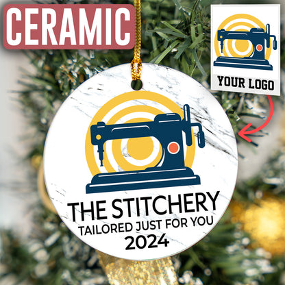 Custom Logo Company Photo Ornament