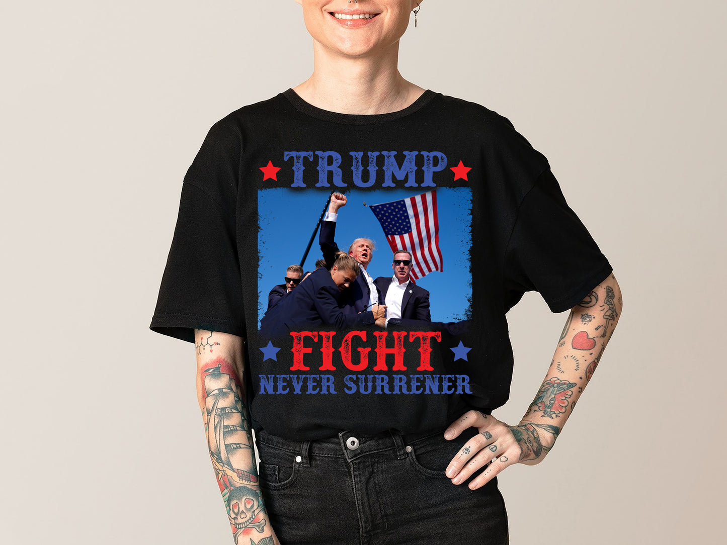 Trump Fight Never Surrender Shirt