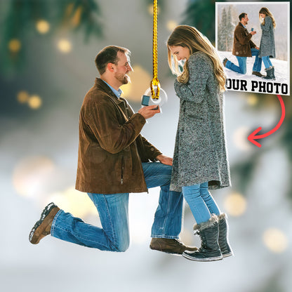 Custom Couple Photo Ornament