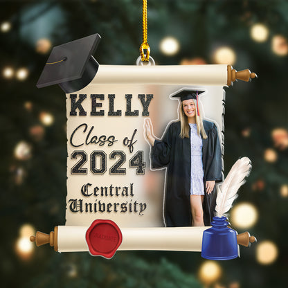 Custom Graduation Photo Ornament