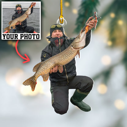 Custom Fishing Photo Ornament