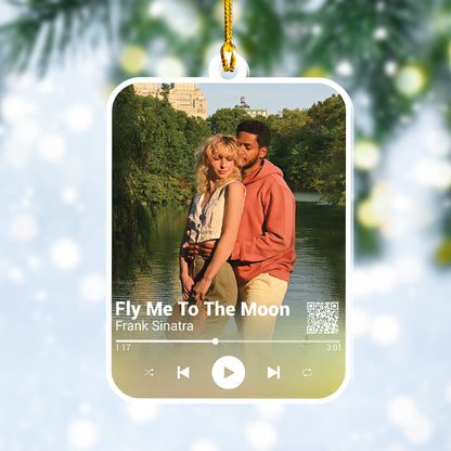 Custom Photo Music Player QR Ornament