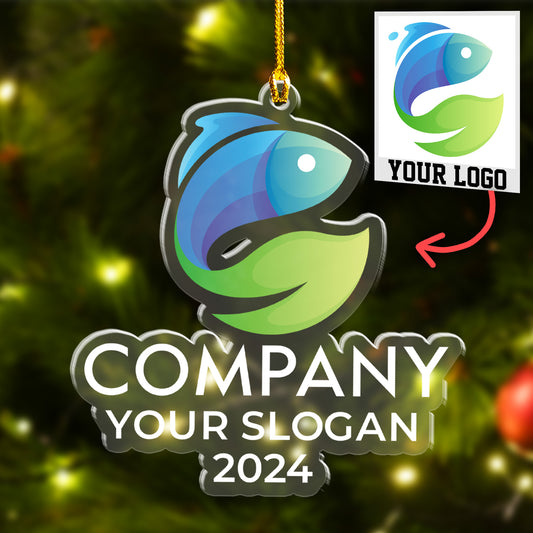 Custom Logo Company Photo Ornament