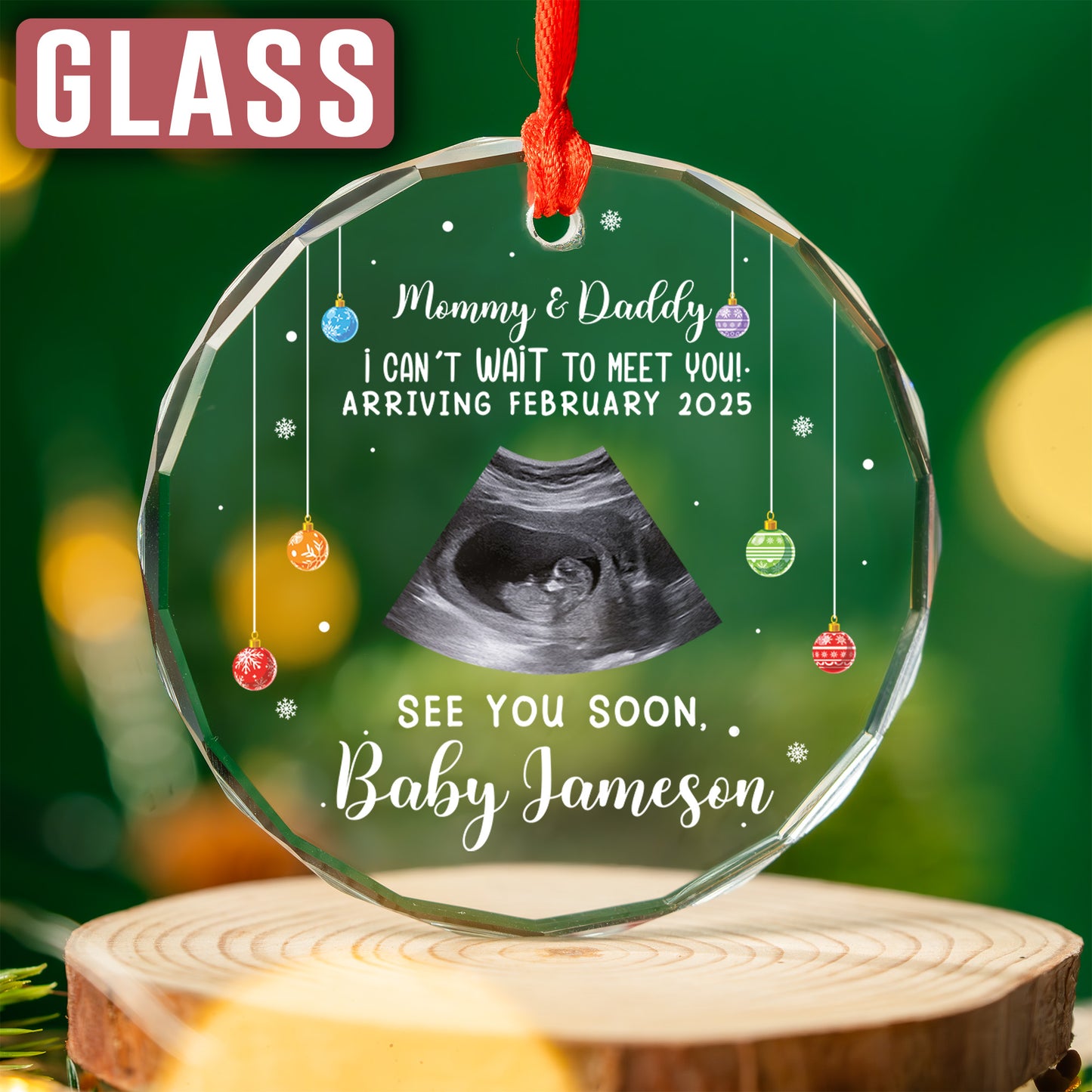 Custom Ultrasound Photo Ornament