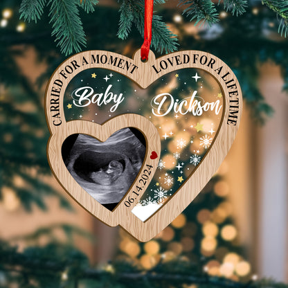 Custom Miscarriage Photo Wood and Acrylic Ornament