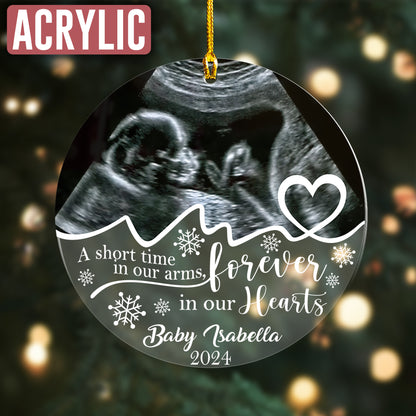 Custom Miscarriage Baby Ultrasound Photo Ornament