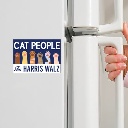 Cat People For Harris Walz Magnet