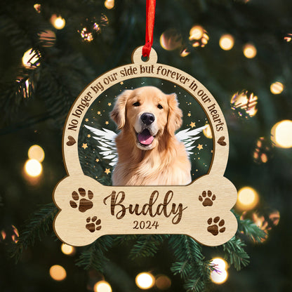 Custom Dog Memorial Photo Wood and Acrylic Ornament