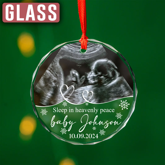 Custom Ultrasound Photo Memorial Ornament