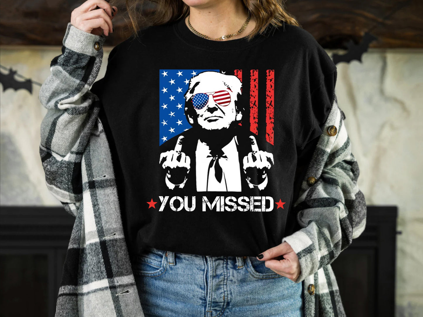 Trump 2024 You Missed American Flag Shirt