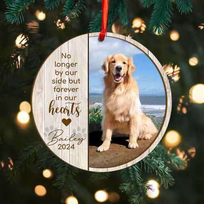 Custom Photo Memorial Dog Wood and Acrylic Ornament