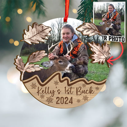 Custom Hunting Photo Wood and Acrylic Ornament