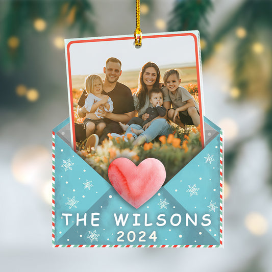 Custom Letter Family Photo Ornament