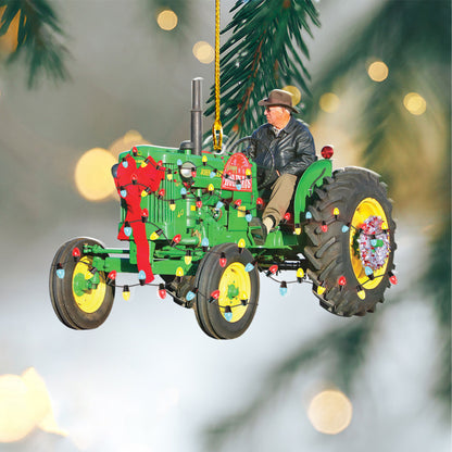 Custom Tractor Photo Ornament