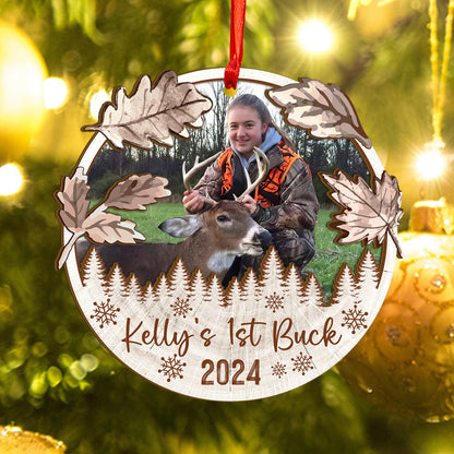 Custom Hunting Photo Wood and Acrylic Ornament