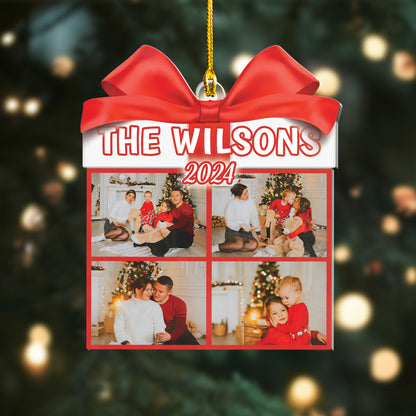 Custom Family Gift Photo Ornament