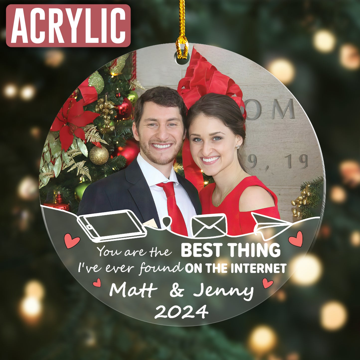 Custom Online Dating Photo Ornament