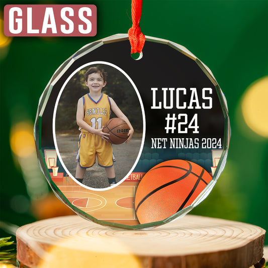 Custom Basketball Photo Ornament