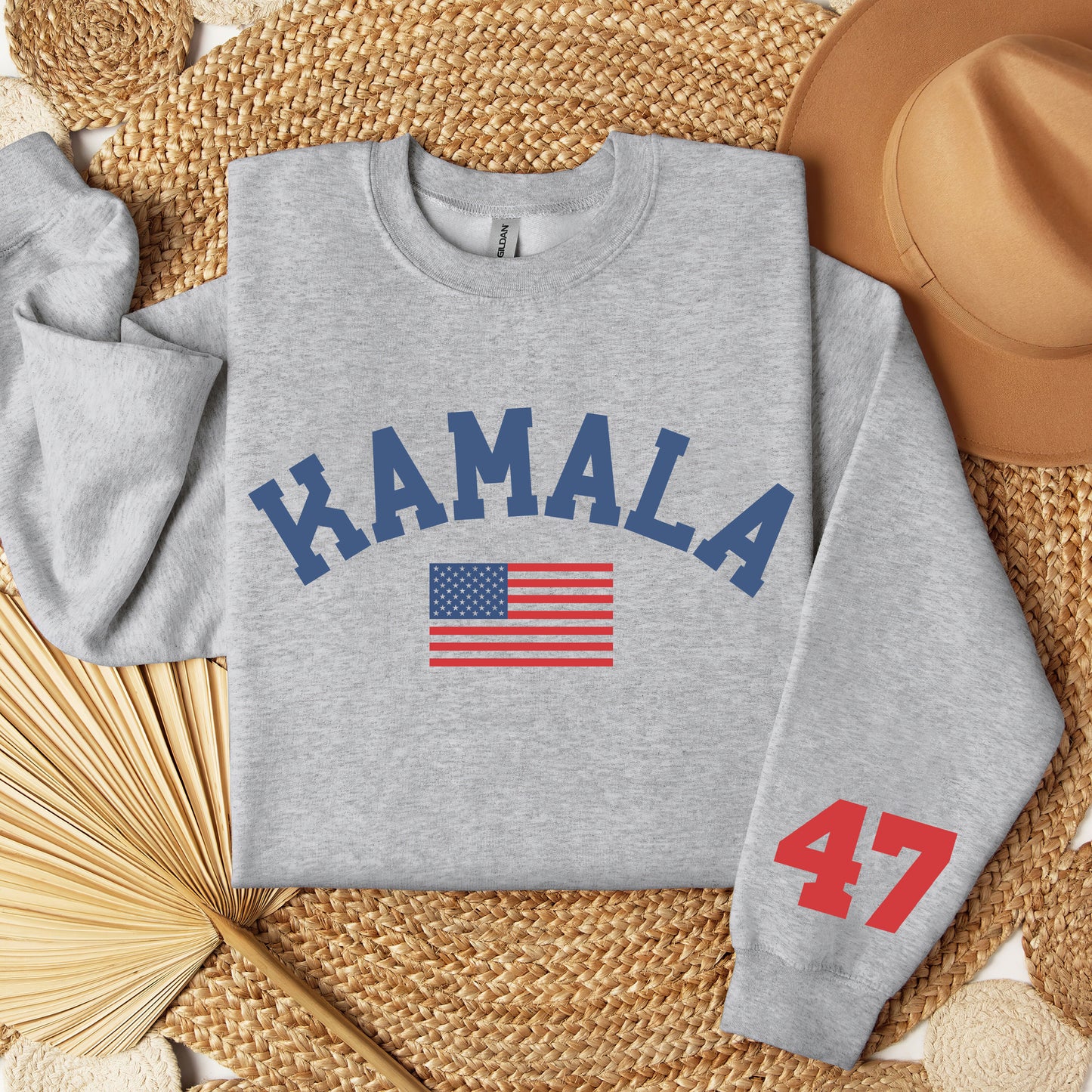 Kamala 47 American Flag Retro College Shirt