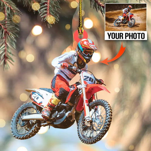 Custom Motorcycle Photo Ornament