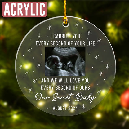 Custom Miscarriage Baby Photo Ornament