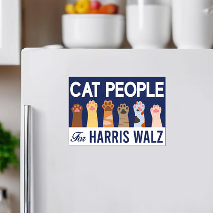 Cat People For Harris Walz Magnet