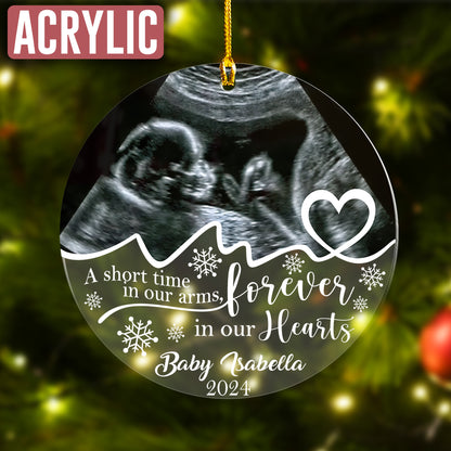 Custom Miscarriage Baby Ultrasound Photo Ornament