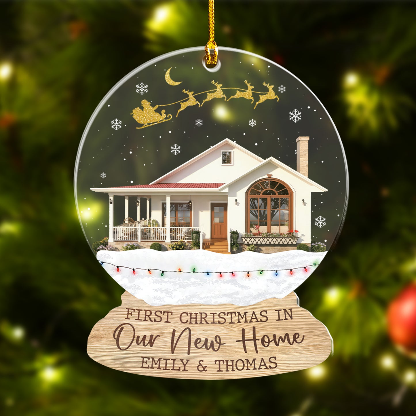 Custom New Home Photo Acrylic Ornament