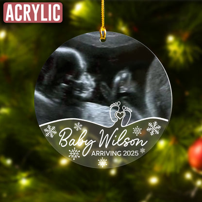 Custom Baby Photo Ultrasound Ornament