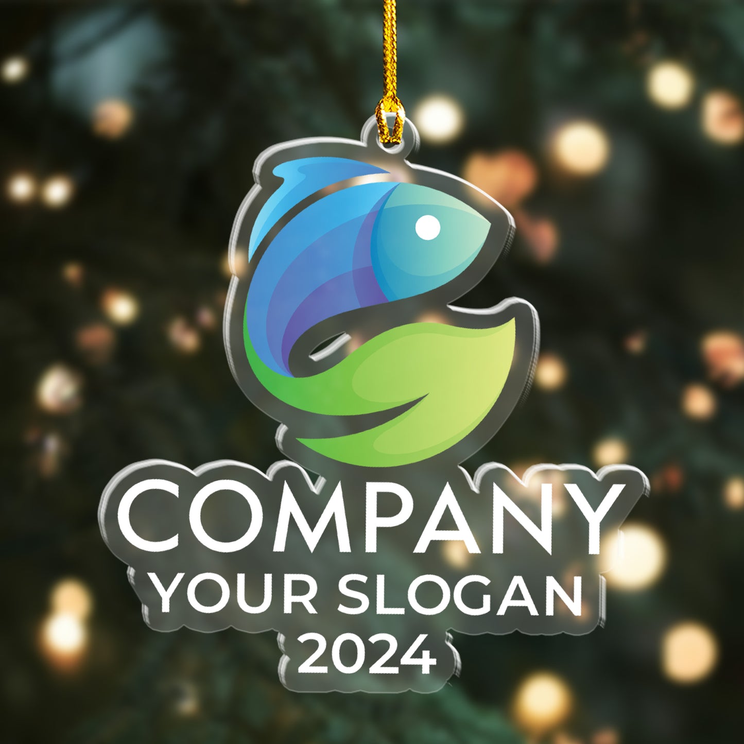 Custom Logo Company Photo Ornament