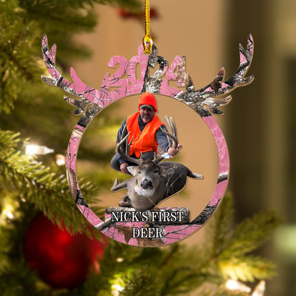 Custom Hunting Photo Wood Ornament