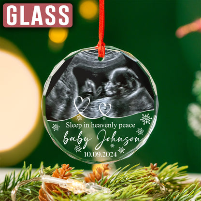 Custom Ultrasound Photo Memorial Ornament