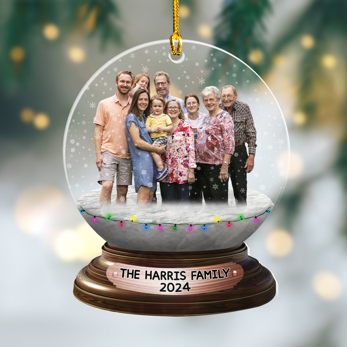 Custom Photo Snowball Ornament