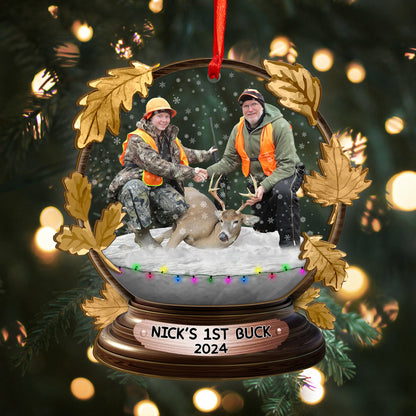 Custom Hunting Photo Wood and Acrylic Ornament