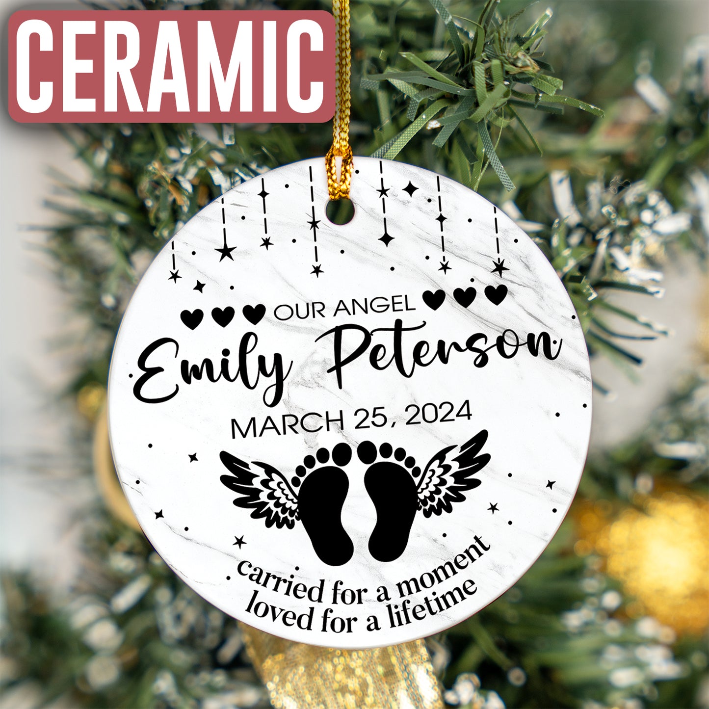 Custom Miscarriage Memorial Ornament