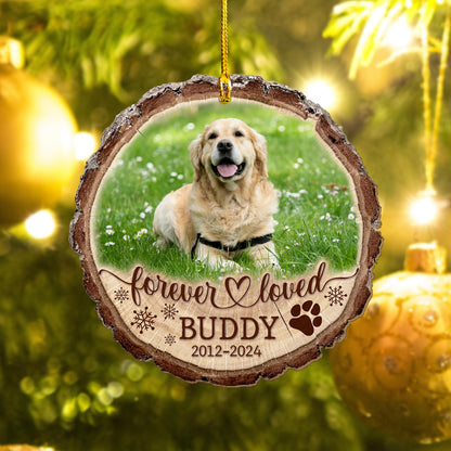 Custom Dog Memorial Wood Ornament