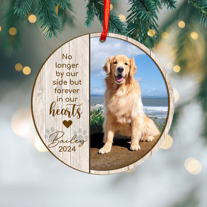 Custom Photo Memorial Dog Wood and Acrylic Ornament