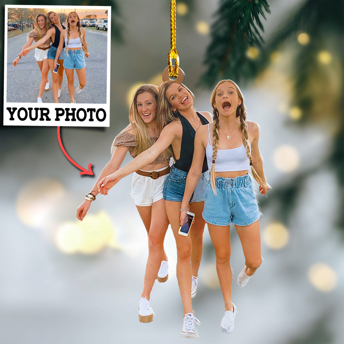 Custom Best Friend Photo Ornament