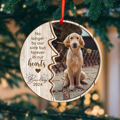 Custom Photo Memorial Dog Wood and Acrylic Ornament