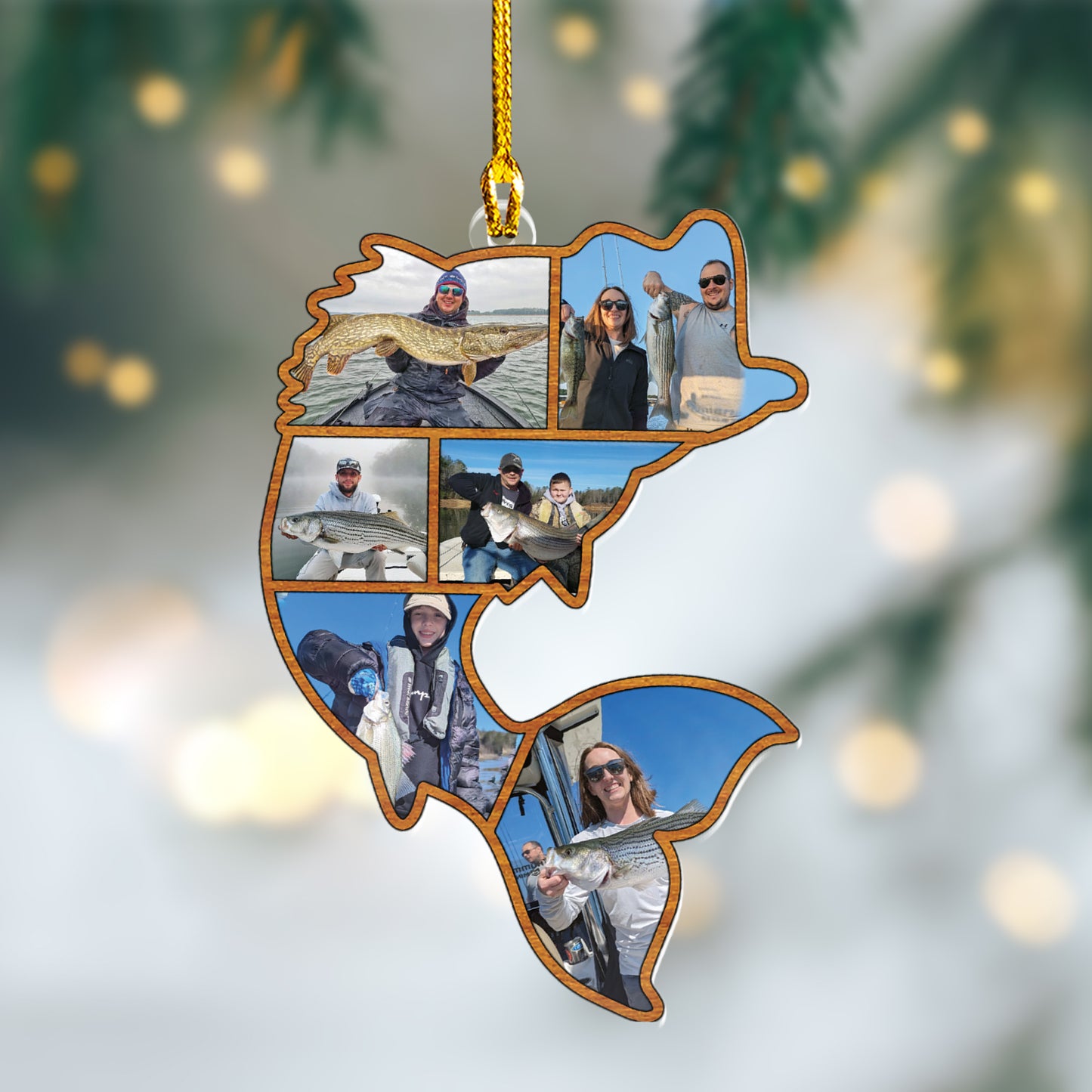 Custom Fishing Photos Ornament