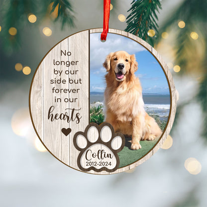 Custom Memorial Dog Photo Wood and Acrylic Ornament