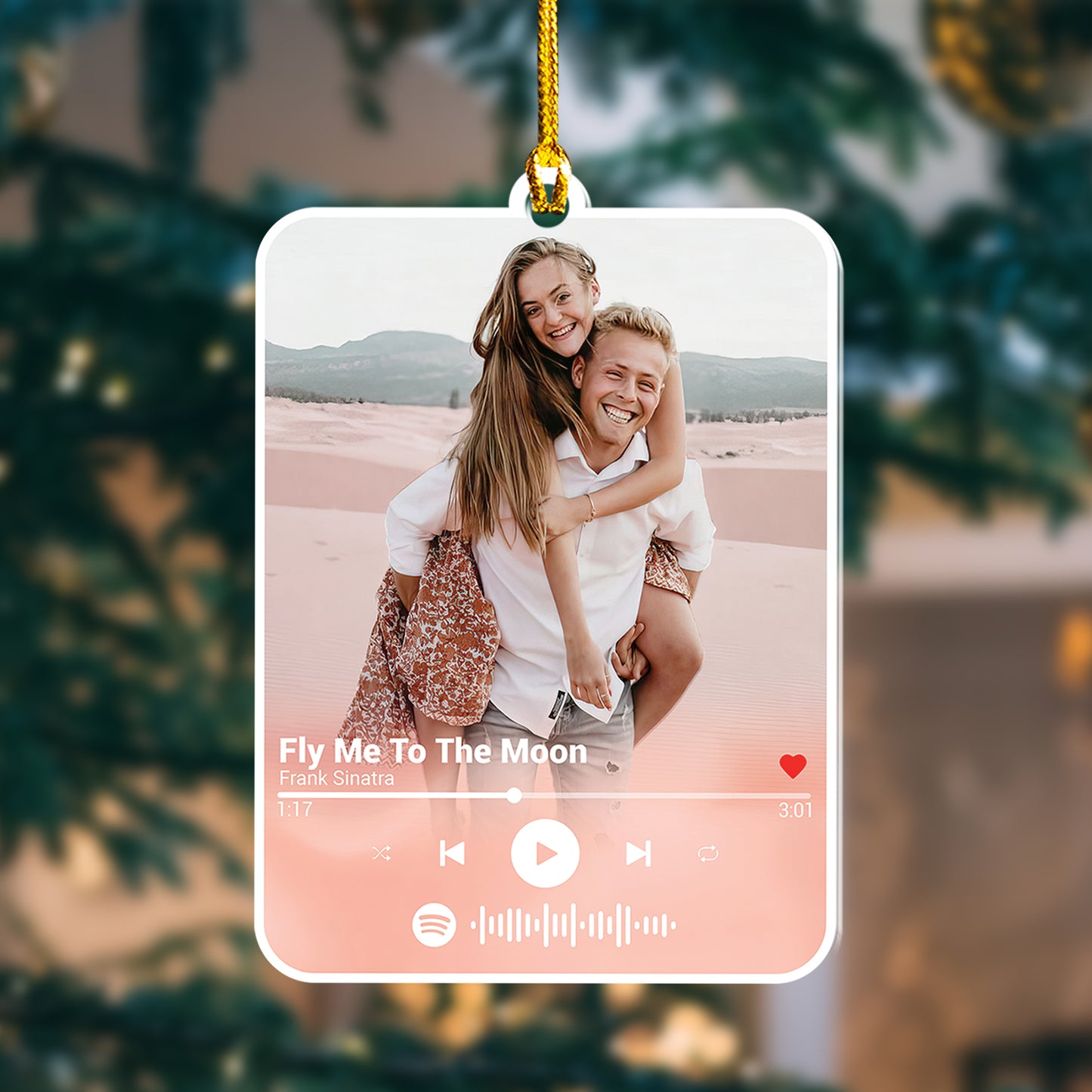 Custom Song Photo Ornament