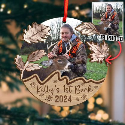 Custom Hunting Photo Wood and Acrylic Ornament