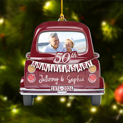 Custom 50th Anniversary Photo Ornament