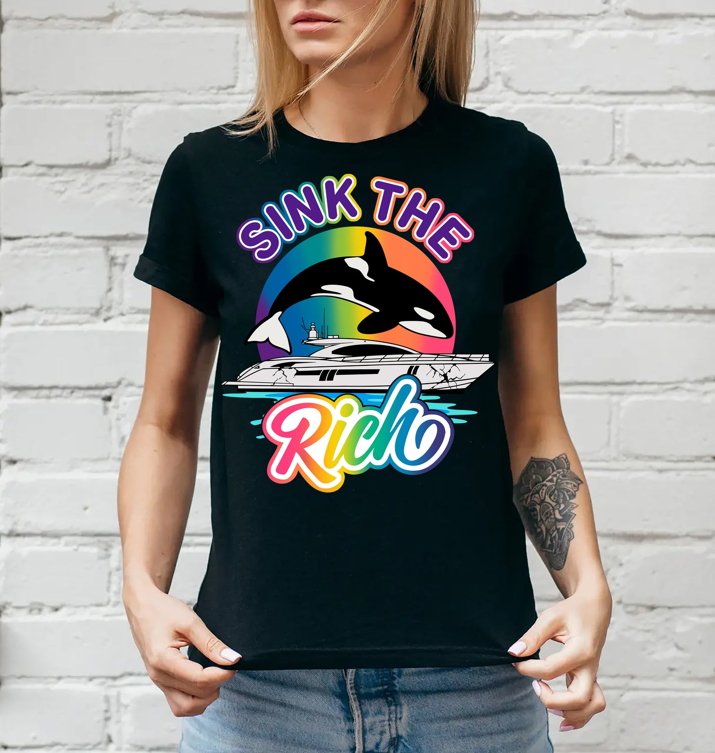 Funny Orca Sink The Rich Shirt